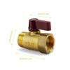 txuzong Shut-off Valve 1/2 Inch Pack of 2 Brass Ball