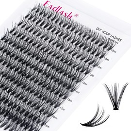 Lash Clusters 12-18mm Mix Individual Lashes Cluster Black Volume Eyelash Clusters Long Individual Lash Extensions C Curl Cluster Lashes DIY Eyelash Extension (30D-0.07C, 12-18mm)