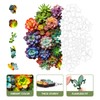 Mys Aurora Succulent Wooden Puzzles for Adults, 200 Piece Unique
