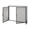 Roomfitters Durable Fireplace Screen with Mesh Double Doors, Freestanding Design