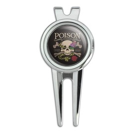 GRAPHICS & MORE Poison Skull and Crossbones with Snake Foxglove Golf Divot Repair Tool and Ball Marker