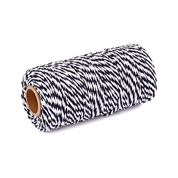 YZSFIRM 656 Feet Christmas Packing Twine Blue and White Cotton