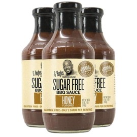 G Hughes Sugar Free, Honey BBQ Sauce - Honey Barbecue Sauce, Sugar Free BBQ Sauce, Gluten Free Honey Barbecue Sauces, Low Carb Barbecue Sauce -18 oz (3-Pack)