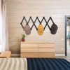 SCUNDA Accordion Wall Hanger with 16 Hooks Wooden Wall Expandable