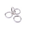 Bobeey 4pcs Round Carabiner Metal Spring Key Ring,Spring Snap Hooks