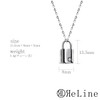 ReLine Genuine Cremation Accessory, Diamond Padlock Pendant, Includes Bone Set,