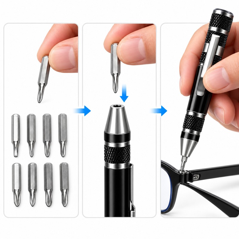 8-in-1 Mini Screwdriver Set – Magnetic Pen-Style Precision Repair Tool