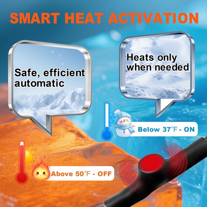 TOPDURE Automatic Heat Tape for Water Pipe Freeze Protection,Self-Regulating Pipe