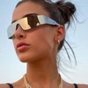 2PCS Y2K Rimless Futuristic Wrap Around Glasses for Party Women