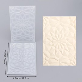 Briartw - Carpeta de relieve 3D para hacer tarjetas, añadiendo detalles texturizados a la artesanía de papel, 6.3 x 4.5 pulgadas, placa de textura transparente, perfecta para cartulina pesada (≥250