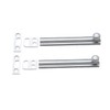 QCAA Solid Brass Surface Bolt, 4", Satin Nickel, 2 Pack,