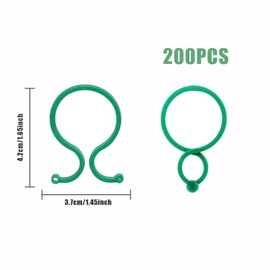 Yungeln 200 PCS Plant Support Clips,Garden Plant Support Clips Tomato Plant Support Vine Clips,Garden Clips for Climbing Plants, Vine Flower Clips Plant Locks for Securing Plants
