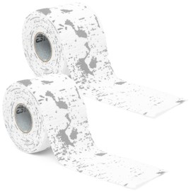 GEAR AID Camo Form Self-Cling and Reusable Fabric Camouflage Wrap, Adds Grip and Shield Hands from Hot or Cold Surfaces to Protect You and Your Equipment, Snow, 2” x 144” Roll, 2 Pack