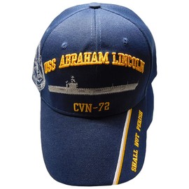 United States Navy USS Abraham Lincoln CVN-72 Shall Not Perish Shadow Navy Blue