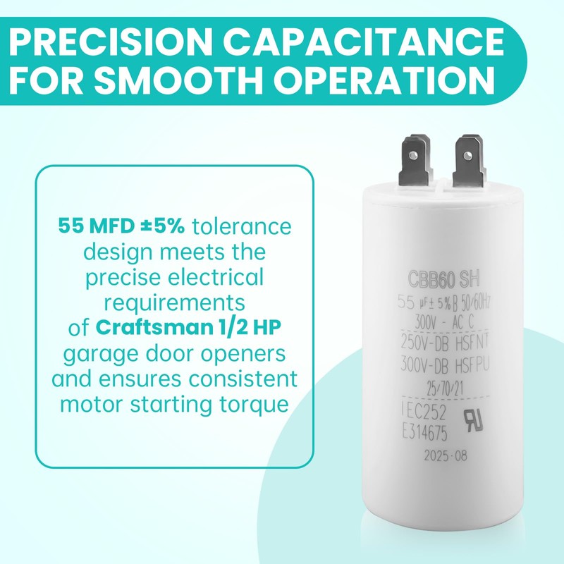 30B532 55uF 55 MFD Garage Door Opener Capacitor - Round