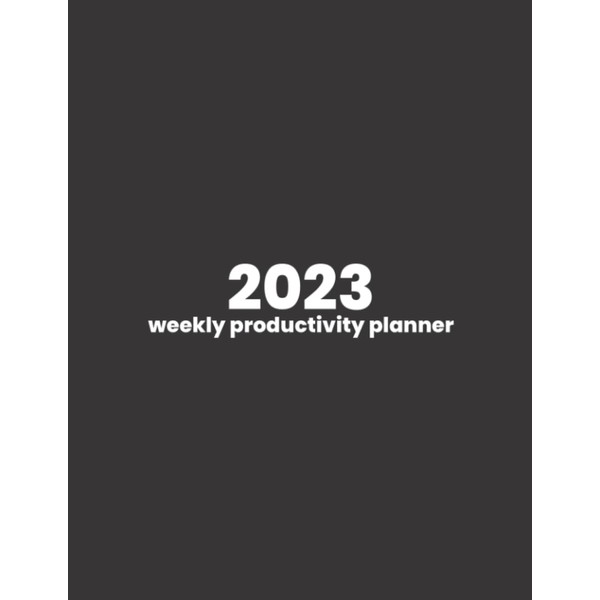 2023 Weekly and Monthly Planner (Black): January to December 8.5"