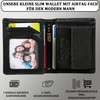 MATADOR Men's Leather Wallet with AirTag Compartment, Nappa Black, Modern