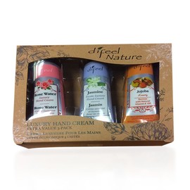 Difeel Happy Set 3, Natural Hand Cream, Luxurious 3-Piece Set, New York