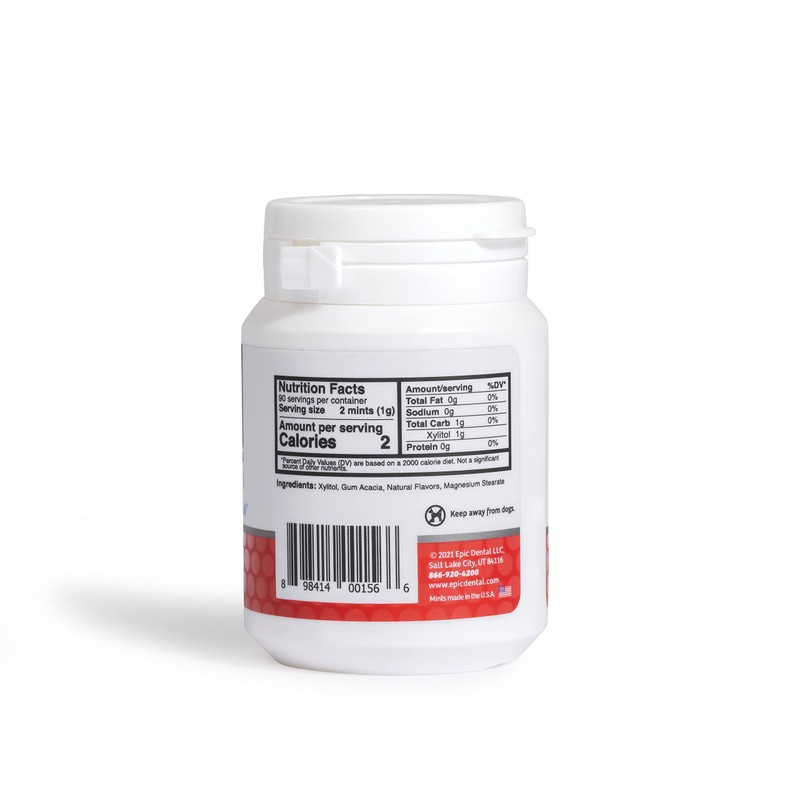 Epic 100% Xylitol Mints - Aspartame Free, Sugar Free -