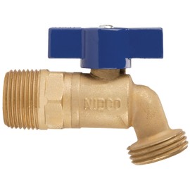 NIBCO Fig No QT56X, 1/2 in. Brass Hose Bibb, Quarter Turn, Solder