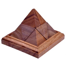 Lace Pyramid - 3D Puzzle - Thinking Game - Puzzle Game - Patience Game - Logic Game Made of Wood