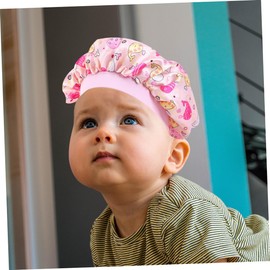 Healeved 4pcs Breathable Boys and Girls Sleeping Caps Adorable Satin Bonnet for Hair Protection Comfortable Elastic Design for Shower and Sleep Watermelon