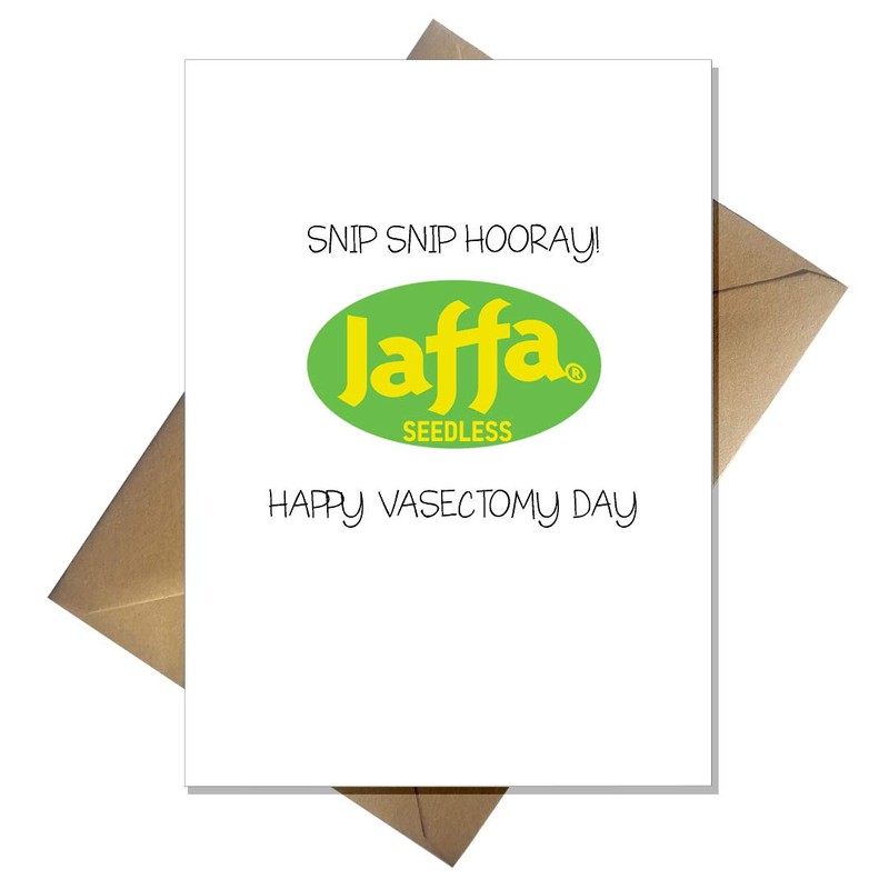 Funny Vasectomy Card - Snip, Snip Hooray! Get Well soon