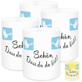 Tea Light Fish Decoration Pack of 12 Tea Light Holders Fish Table Decoration Beautiful That You Are Decorative Christening Girl Boy Suitable for Communion, Confirmation, Christening, for Tea Lights