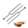 KEQAR 2 x Tuning Forks (A440Hz) Stainless Steel for Standard