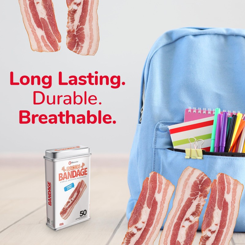 BioSwiss Bandages, Bacon Shaped Self Adhesive Bandage, Latex Free Sterile