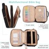 Bunnychill 2 Compartment Bible Cover for Women,Large Bible Case with