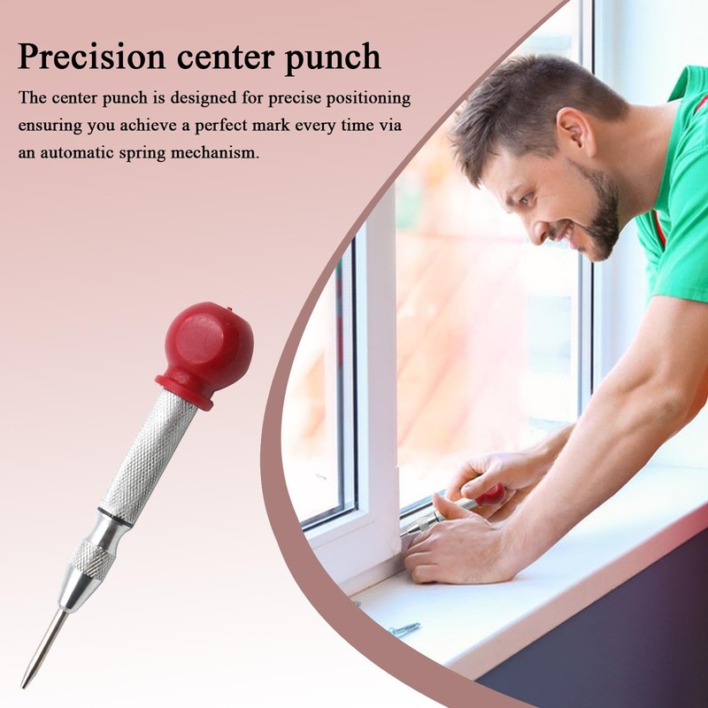 Center Hole Punch,Spring Loaded Drill Punch Tool for Car -