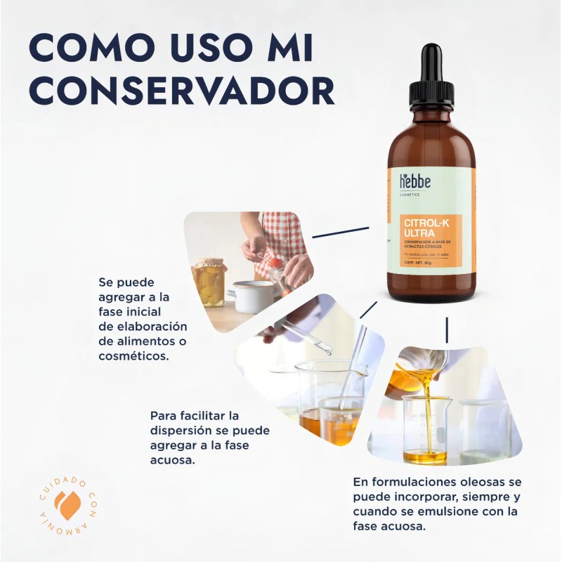 Citrol K Conservador cosmetico a base de extractos Cítricos Kosher,