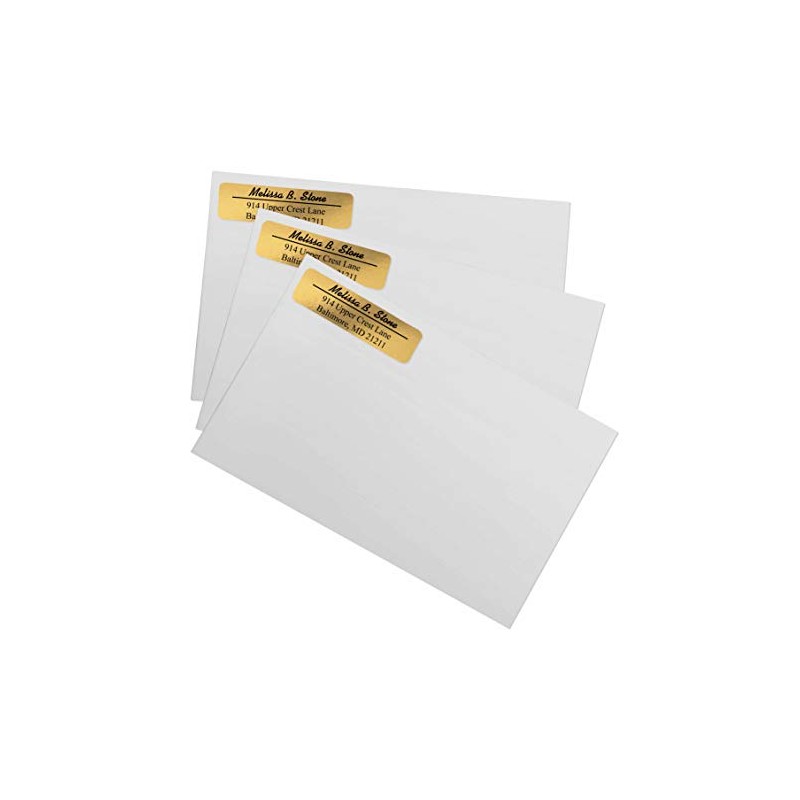 Modern Classic Rolled Return Address Labels with Elegant Plastic Dispenser