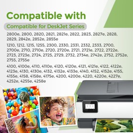 67XL Ink Cartridge Black/Color Combo Pack Replacement for HP Ink 67 67XL HP67 XL HP67XL for 2700 2700e 2752 2752e 2742e 2755e 4100 4100e 4152e 4155e 6000 6055e 6400 6458 6458e 6455e Printer