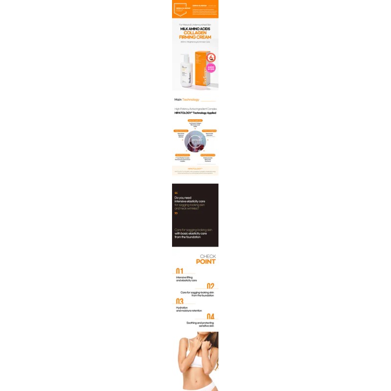 Bodiance - Milk Amino Acids Collagen Firming Cream 300ml Neutra