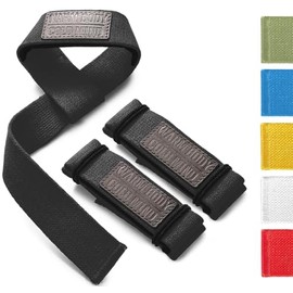 WARM BODY COLD MIND Correas Acolchonadas para Levantamiento de Pesas - Lasso Lifting Straps para Gimnasio, Crossfit, Culturismo, Weightlifting, Correas de Soporte, Gym, Proteccion de Dedos y muñecas