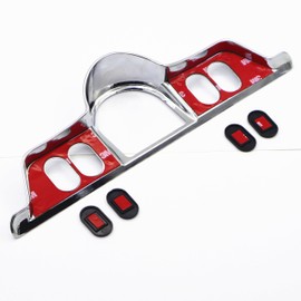 AKSYZ Chrome Switch Dash Panel Accent Cover For Harley Touring 96-13 Electra Glide Street Glide FLHX 06-13 Trikes 09-13