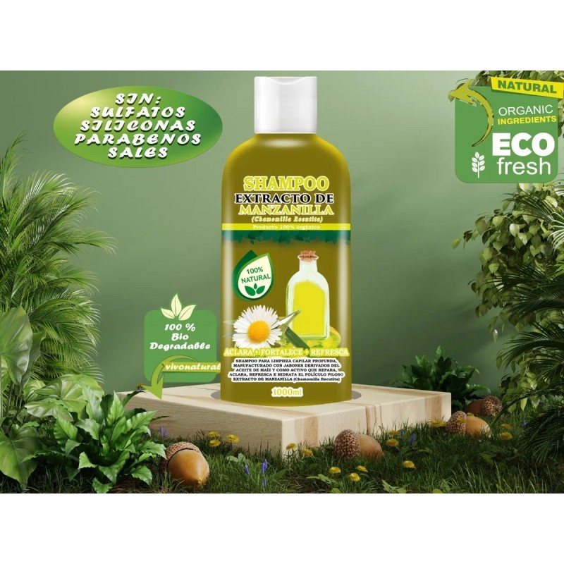 Shampoo Aceite De Bergamota 1l + Shampoo De Manzanilla 1l