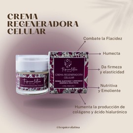 Crema Regeneradora Celular Crema hidratante facial Colágeno Firmeza y Elasticidad de la piel Ideal para pieles maduras y dañadas 60 ml
