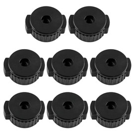 Jiozermi 6 Pcs Black Cymbal Nuts Drum Accessories, 8mm Plastic Quick Release Cymbal Nut Cymbal Mate Nut for Percussion Drum Kit Parts Accessories