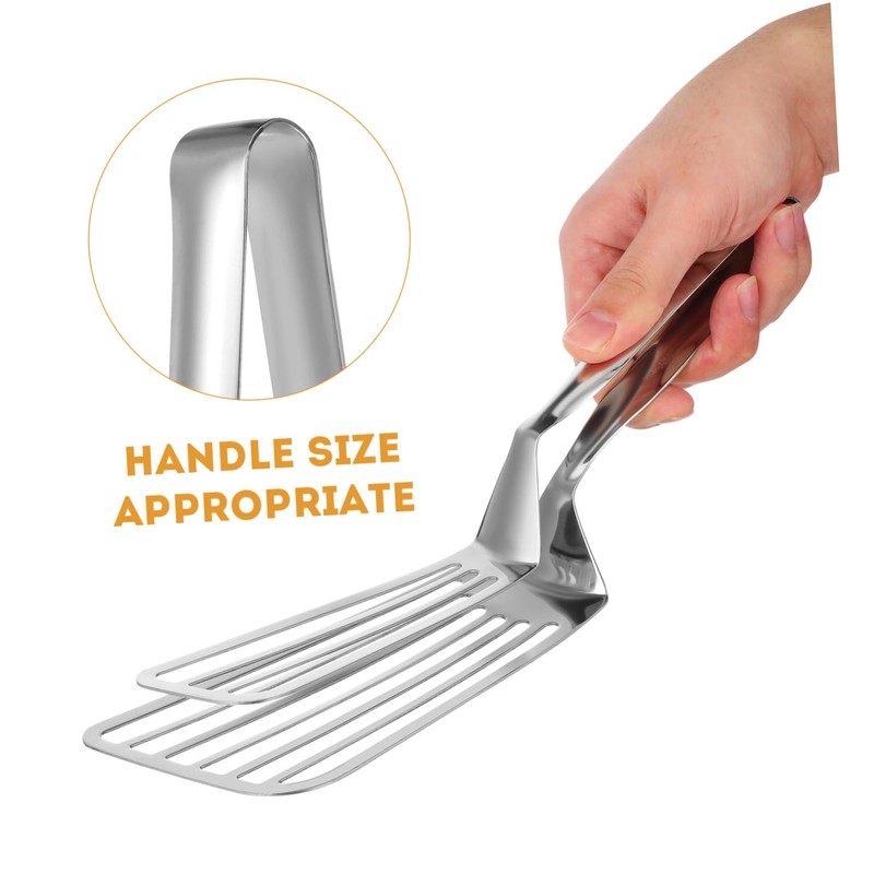 Mobestech 1Pc Stainless Steel Fish Tongs Multi Functional Food Clamp