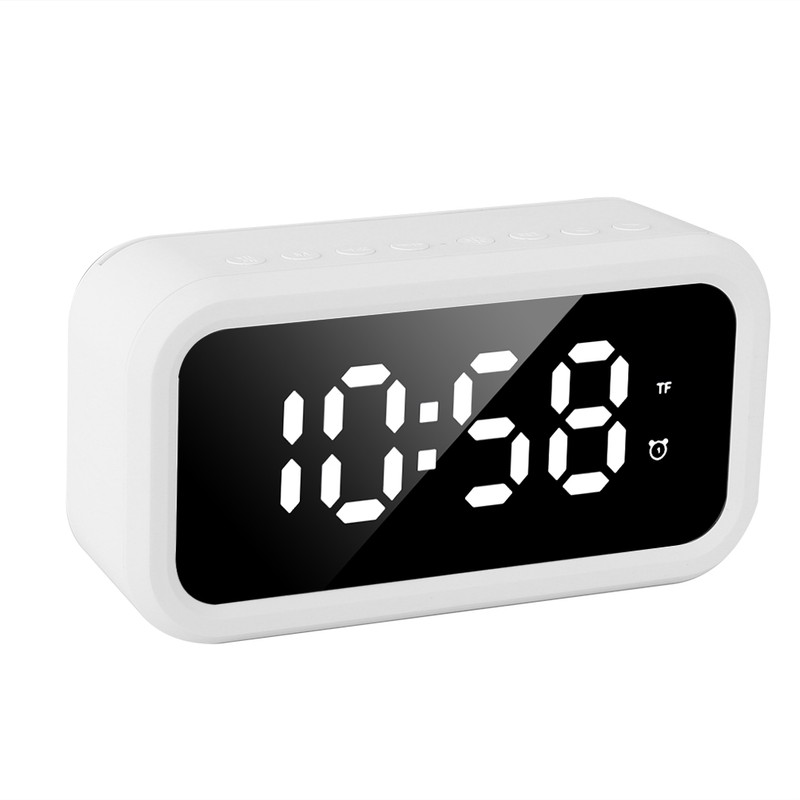 Multi Function Rechargeable Bluetooth Speaker Stereo Player LED Digital Alarm