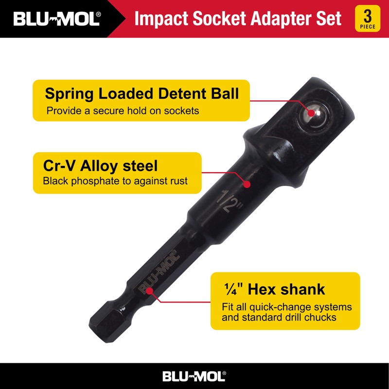 Disston 0520 SOCKET ADAPTER SET 3PC