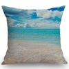 Swono Beaches Sunny Day Cotton Linen Throw Pillow Case Home