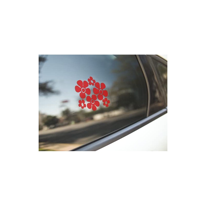 Daisy Flower Daisies Vinyl Cutout Sticker Rub On Decal 4.5-by-5