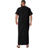 YAOHUOLE Kurta for Men Soft Comfortable Muslim Robe Side Split