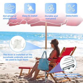 Shyllin Parasol Stand with Lawn Spike, Ground Spike Parasol with 4 Pegs, Umbrella Stand Beach Umbrella, Parasol Holder Beach, Lawn Spike for Parasol, Parasol Stand, Lawn Spike