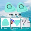 4 Pack Stainless Steel D-Ring Triangle Patch with 2.5m Black