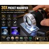 30X Pocket Magnifier for Jewelry & Coins – LED UV